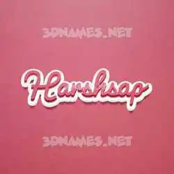 harshsap in Red Scribble style - 3D name wallpaper
