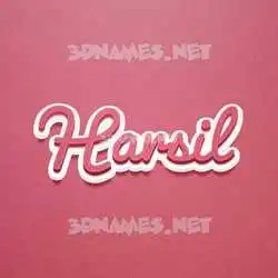 harsil in Red Scribble style - 3D name wallpaper