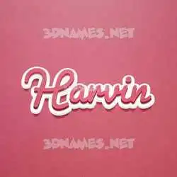 harvin in Red Scribble style - 3D name wallpaper