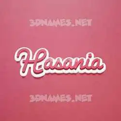 hasania in Red Scribble style - 3D name wallpaper