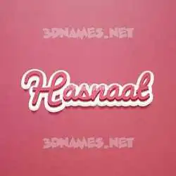 hasnaat in Red Scribble style - 3D name wallpaper