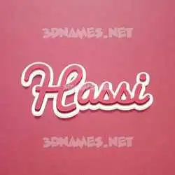 hassi in Red Scribble style - 3D name wallpaper