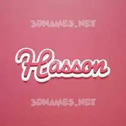 hasson in Red Scribble style - 3D name wallpaper