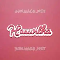 haswitha in Red Scribble style - 3D name wallpaper