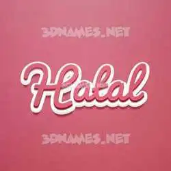 hatal in Red Scribble style - 3D name wallpaper