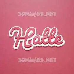 hatte in Red Scribble style - 3D name wallpaper