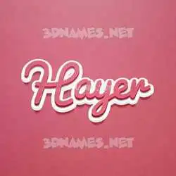 hayer in Red Scribble style - 3D name wallpaper