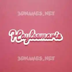 hayleemarie in Red Scribble style - 3D name wallpaper