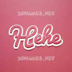hehe in Red Scribble style - 3D name wallpaper