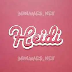 heidi in Red Scribble style - 3D name wallpaper