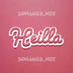 heilla in Red Scribble style - 3D name wallpaper