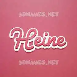 heine in Red Scribble style - 3D name wallpaper