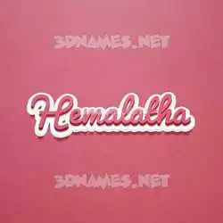hemalatha in Red Scribble style - 3D name wallpaper