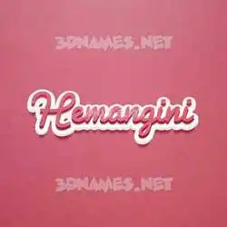 hemangini in Red Scribble style - 3D name wallpaper