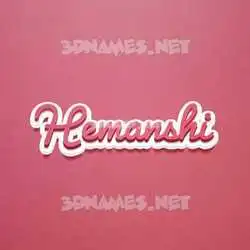 hemanshi in Red Scribble style - 3D name wallpaper