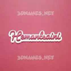 hemantsaini in Red Scribble style - 3D name wallpaper