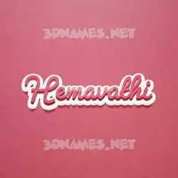 hemavathi in Red Scribble style - 3D name wallpaper
