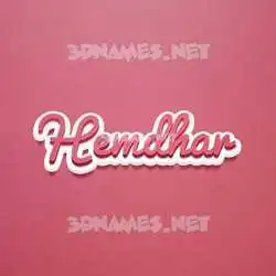 hemdhar in Red Scribble style - 3D name wallpaper