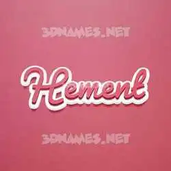 hement in Red Scribble style - 3D name wallpaper
