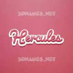 hercules in Red Scribble style - 3D name wallpaper