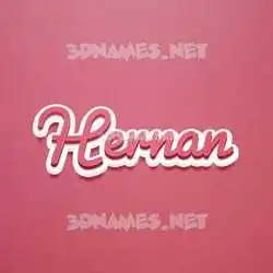 hernan in Red Scribble style - 3D name wallpaper