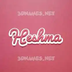 heshma in Red Scribble style - 3D name wallpaper