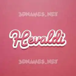 hevaldi in Red Scribble style - 3D name wallpaper