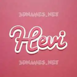 hevi in Red Scribble style - 3D name wallpaper