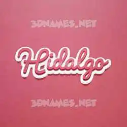 hidalgo in Red Scribble style - 3D name wallpaper