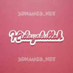 hidayatullah in Red Scribble style - 3D name wallpaper