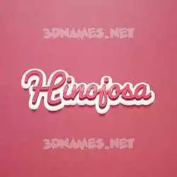 hinojosa in Red Scribble style - 3D name wallpaper