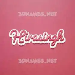 hirasingh in Red Scribble style - 3D name wallpaper