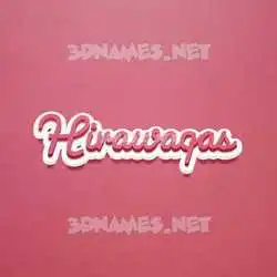 hirawaqas in Red Scribble style - 3D name wallpaper