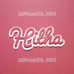 hitha in Red Scribble style - 3D name wallpaper