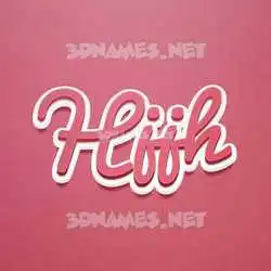 hjjh in Red Scribble style - 3D name wallpaper