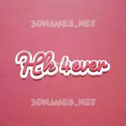 hk 4ever in Red Scribble style - 3D name wallpaper