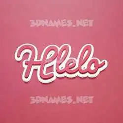 hlelo in Red Scribble style - 3D name wallpaper