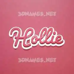 hollie in Red Scribble style - 3D name wallpaper