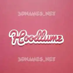 hoodlumz in Red Scribble style - 3D name wallpaper