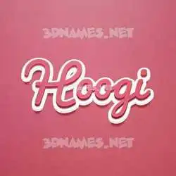hoogi in Red Scribble style - 3D name wallpaper