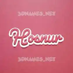 hosnur in Red Scribble style - 3D name wallpaper