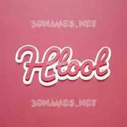 htoot in Red Scribble style - 3D name wallpaper