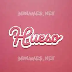 hueso in Red Scribble style - 3D name wallpaper