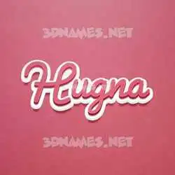 hugna in Red Scribble style - 3D name wallpaper