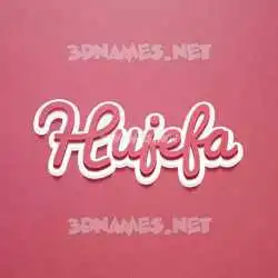 hujefa in Red Scribble style - 3D name wallpaper