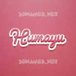 humayu in Red Scribble style - 3D name wallpaper