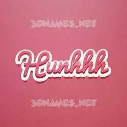 hunhhh in Red Scribble style - 3D name wallpaper