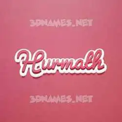 hurmath in Red Scribble style - 3D name wallpaper