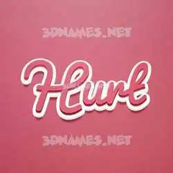 hurt in Red Scribble style - 3D name wallpaper