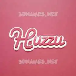 huzzu in Red Scribble style - 3D name wallpaper